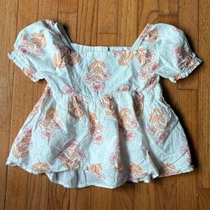 Joie Girls Floral Puff Sleeve Blouse